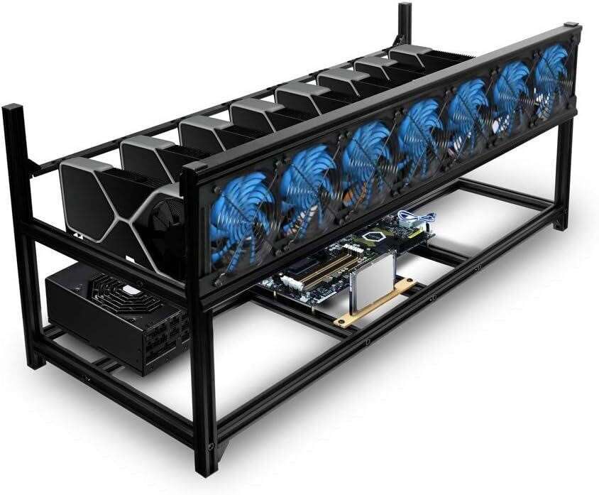 Kingwin 8 GPU Miner Rig Case Frame - Aluminum