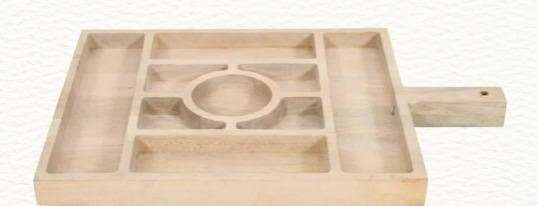 Sectional Tray | Mango Wood | 9 Sections