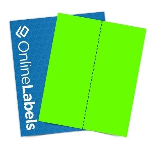250pc 8.5x11 Label Fluorescent Green