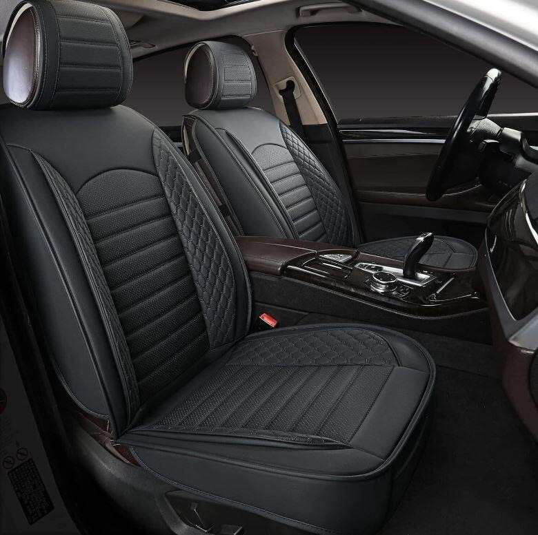 Car Seat Covers Waterproof Napa Leather Black