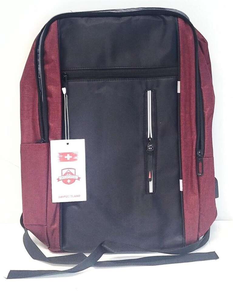 Switzerland USB Backpack Red