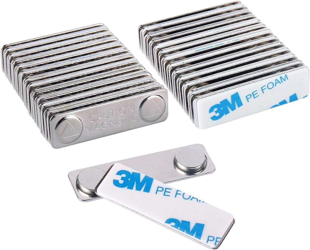100pk Magnetic 3M Name Badge Holders w/ Adhesive
