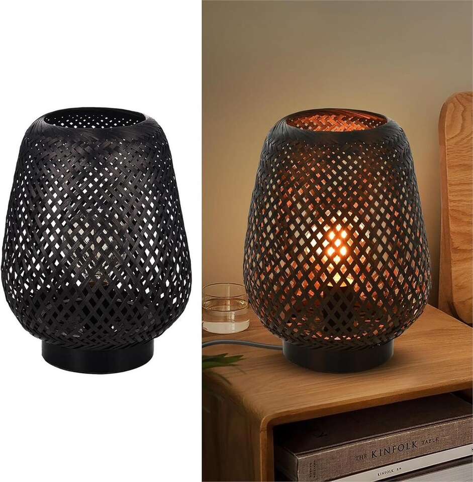 1 Light Bamboo Table Lamp 8.66'Wx11.81'H