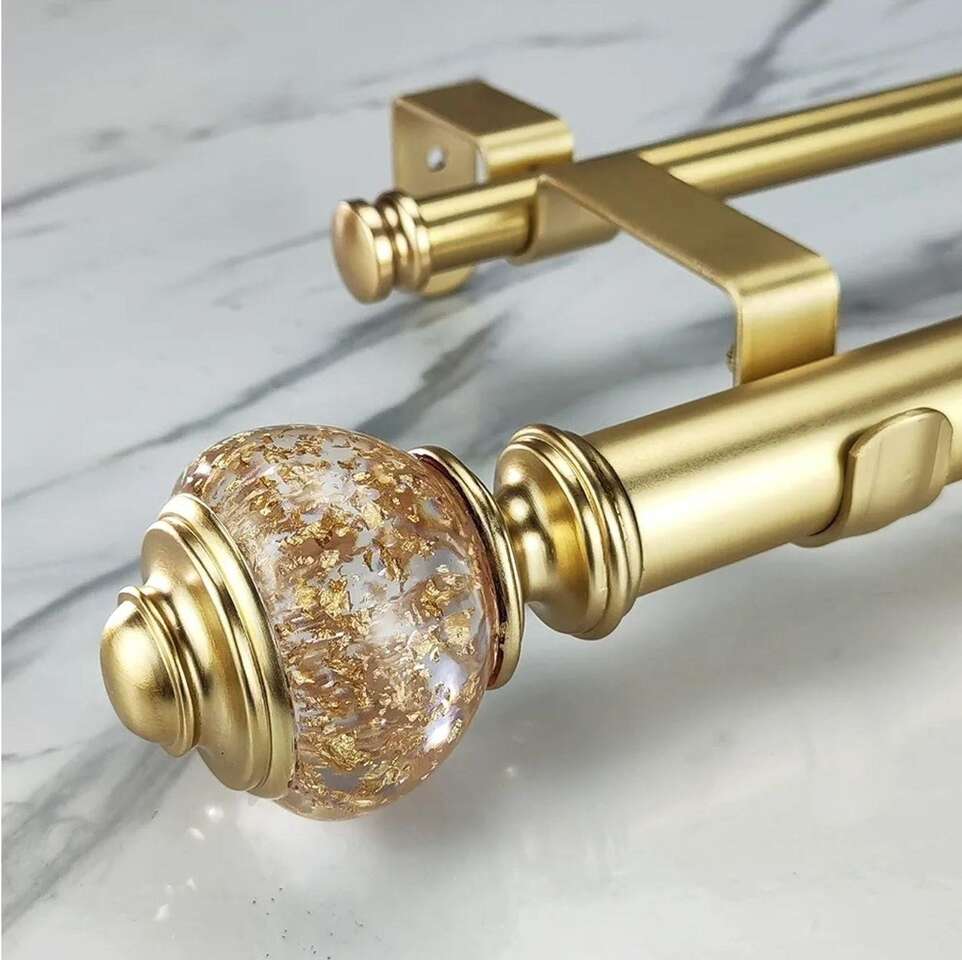 36-72inch Adjustable Gold Double Curtain Rod