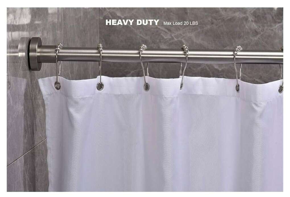 BRIOFOX Shower Curtain Rod 43-73 Brushed Nickel