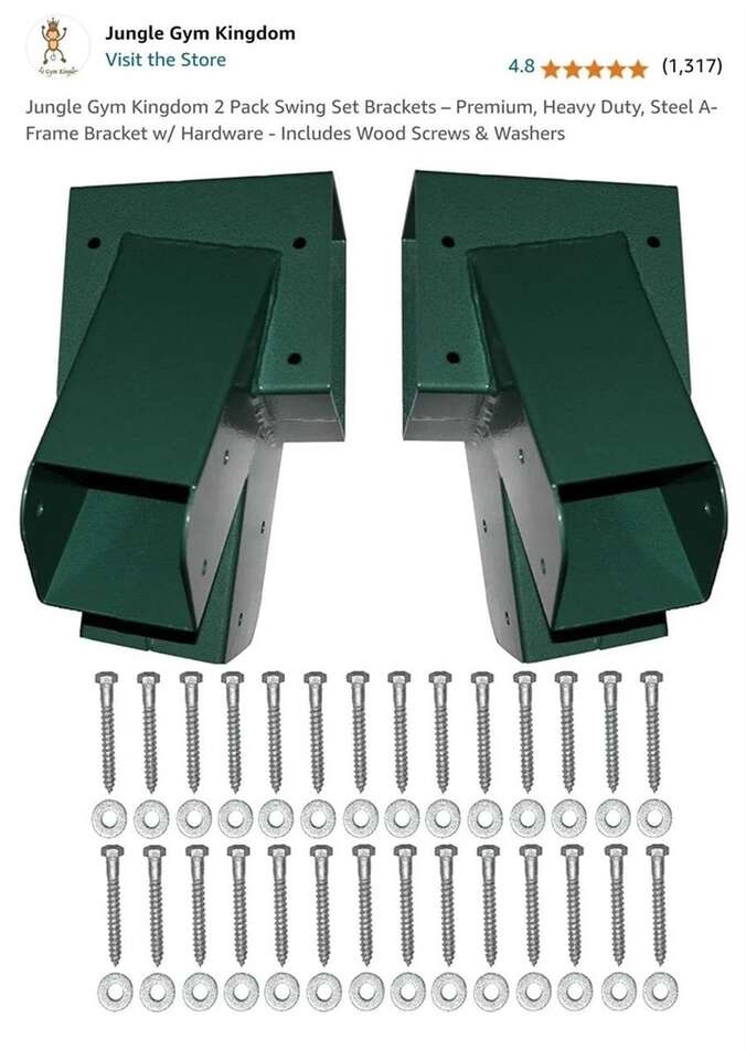 Jungle Gym Kingdom 2pk Swing Set A-Frame Brackets