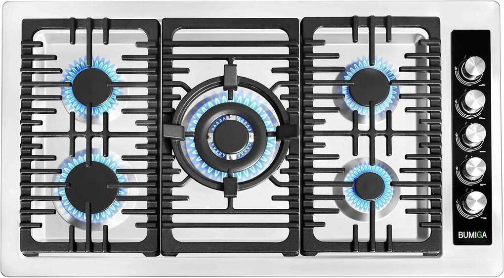 BUMIGA 36in Stainless Steel Gas Cooktop