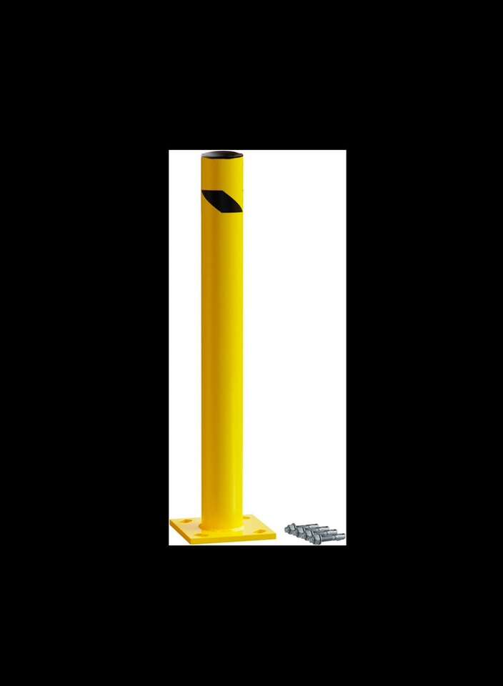 Yellow Steel Bollard - 42x4.5inch