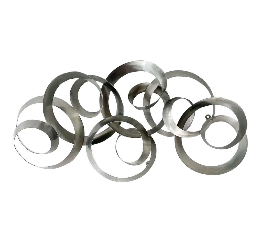 C. Jere Brushed Steel Continuity Wall Sculpture