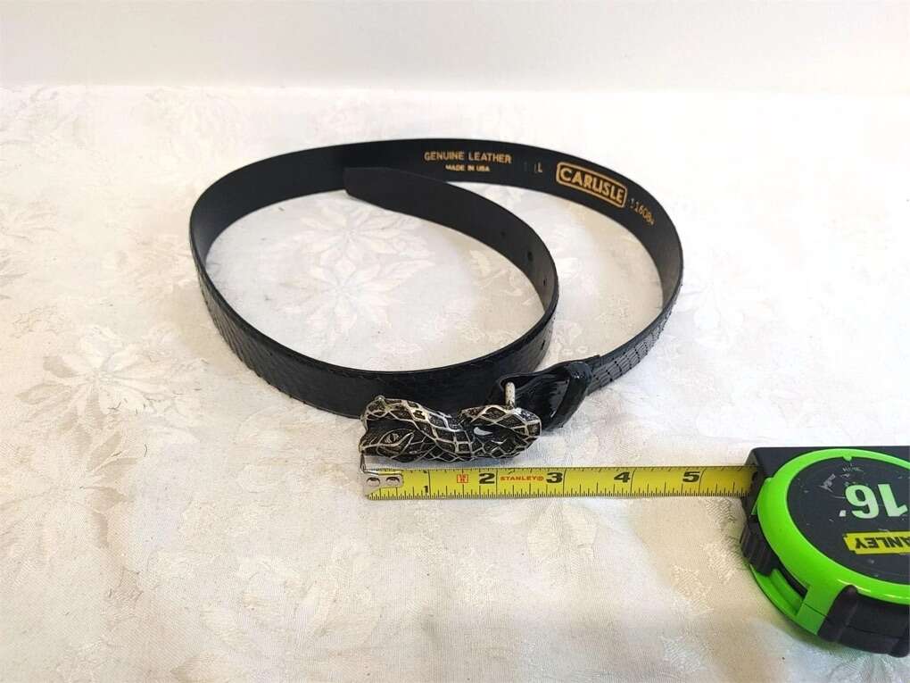 Carlisle Snake Leather Belt & Buckle