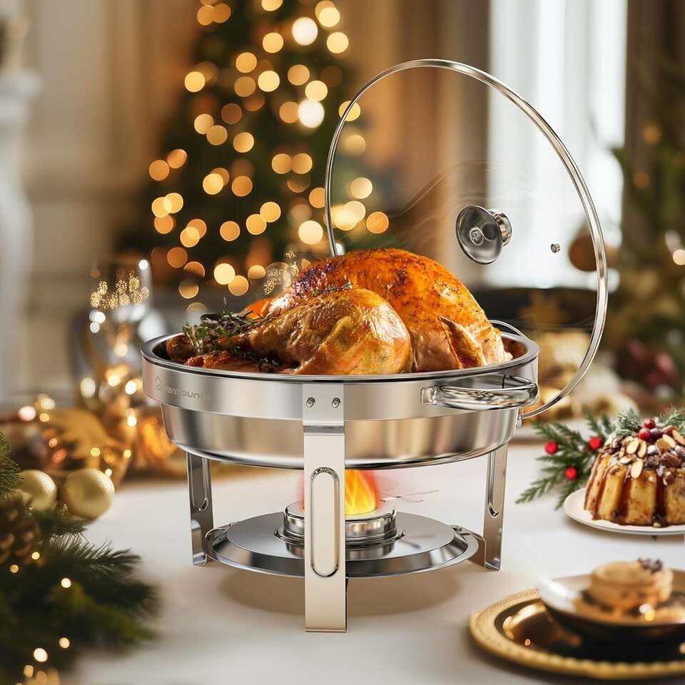 5QT Rd Chafing Dish Buffet Set - Stainless Steel