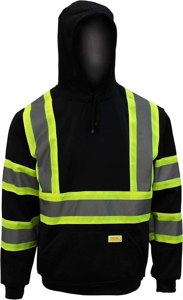 Sz-M/Hi-Viz Workwear H8313 Hoodie - Black