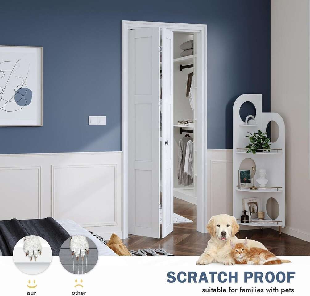 Roymelo White Bifold Doors - 30 x 80in