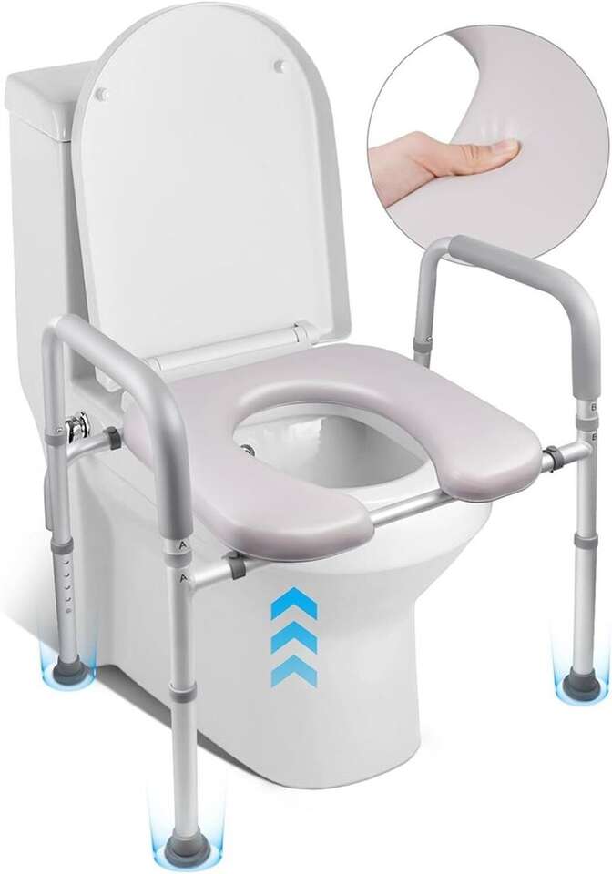 Adjustable Toilet Seat Riser - 300lb Capacity