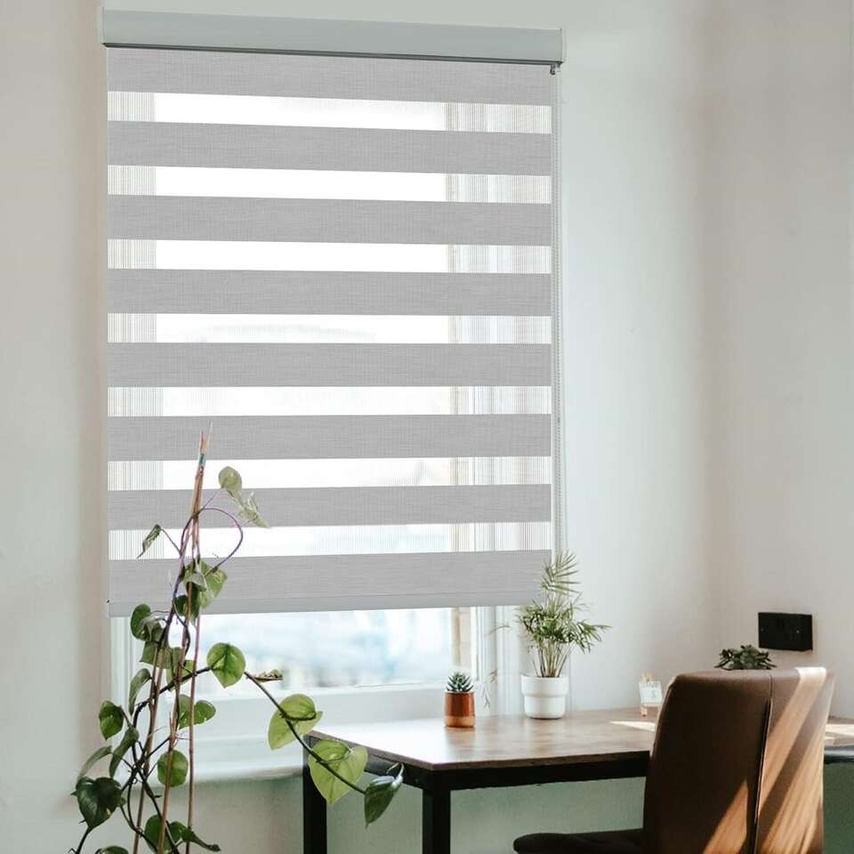 Zebra Blinds 42W x 72L Inch - Marble Grey