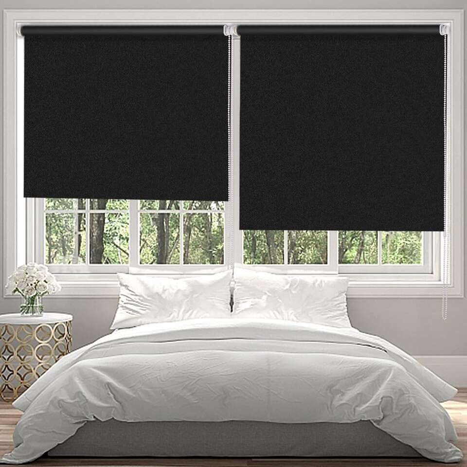 Blackout Roller Shades - 35W x 79H Inches - 4 Pack