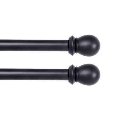 Kenney Newport Double Curtain Rod - Black