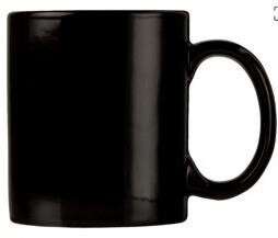 11 Count Porcelain Black Mug World Tableware 12oz