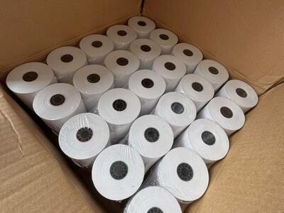 Case of 100 Receipt Paper Rolls - 3 1/8 in x 230ft
