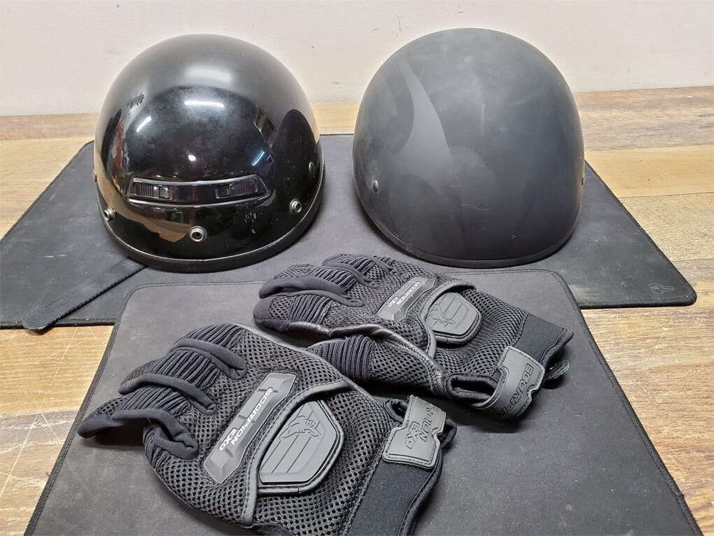 Riding Helmets & Gloves Lot