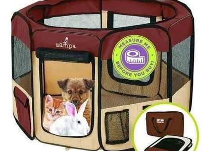 Zampa Portable Pet Playpen, Water-resistant