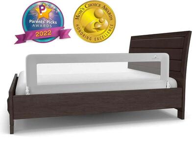 59in ComfyBumpy Toddler Bed Rails, Gray, XL
