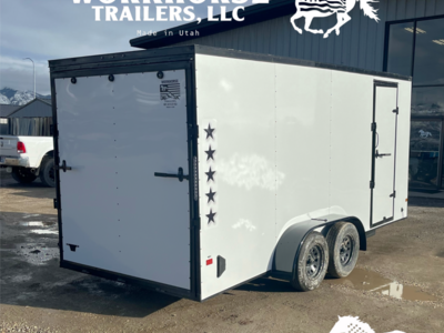 7x14 Workhorse Tandem Axle Enclosed Cargo Trailer *SPARE TIRE INCLUDED*