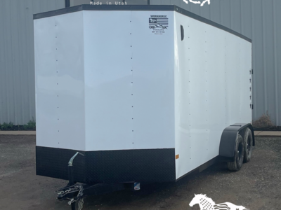 7x16 Workhorse Tandem Axle Enclosed Cargo Trailer *SPARE TIRE INCLUDED*