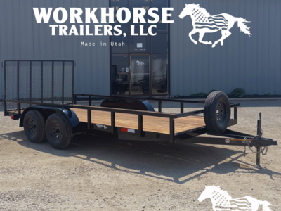 7x16 Tandem Utility Trailer Base *SPARE TIRE INCLUDED*