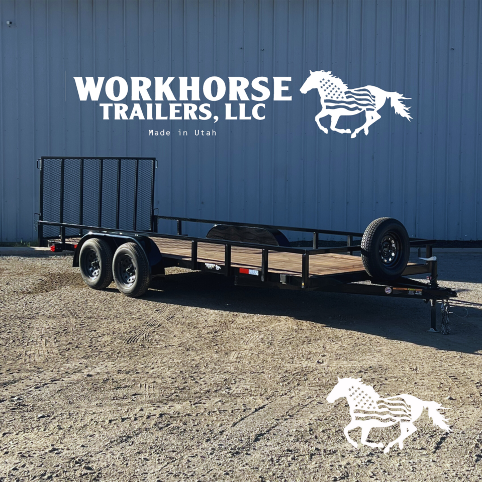 7x18 WorkHorse Utility Trailer Base Model *SPARE TIRE INCLUDED*