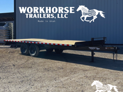 8.6 x20 Deck Over Equipment Hauler 15K/ 8 I Beam Frame *SPARE TIRE INCLUDED* SALE