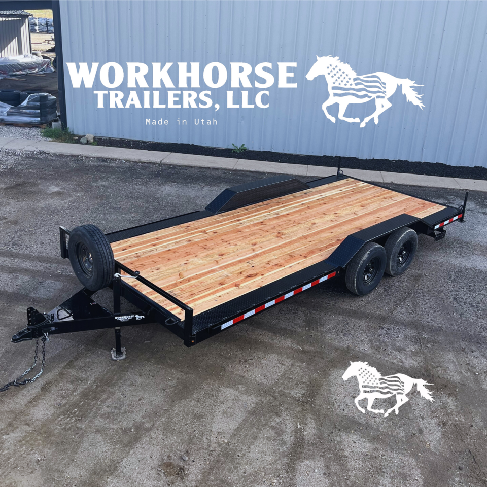 8.6x20 Tandem Drive-Over Fender Equipment Hauler Unit 10K *SPARE TIRE INCLUDED*