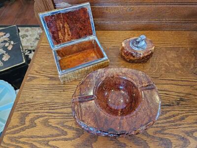 Alabaster smoking set