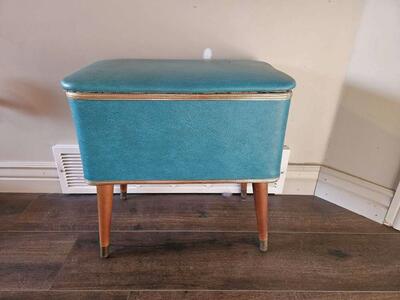 Hawkeye sewing cabinet, foot stool