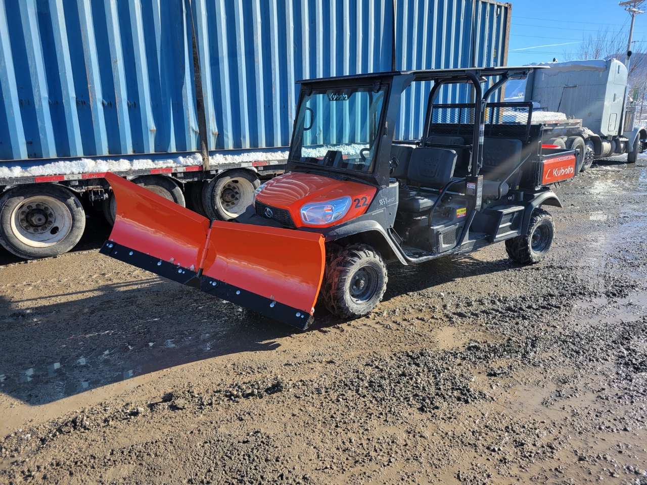 Kubota RTV Side-by-side Snow Plow Salt Spreader Rentals