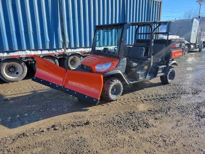 Kubota RTV Side-by-side Snow plow Salt Spreader Rentals