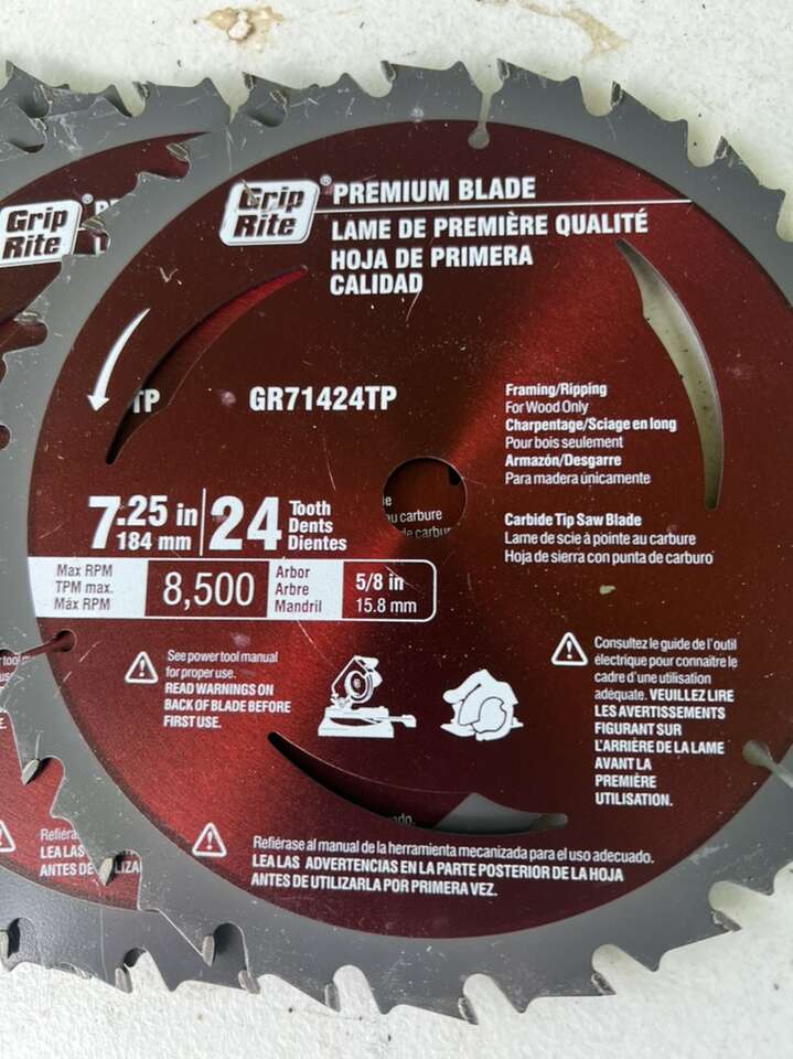 Grip Rite Saw Blades NEW