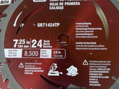 Grip Rite Saw Blades NEW