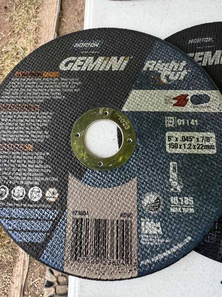 Norton 6”x .045” X 7/8” Blades  ( NEW )