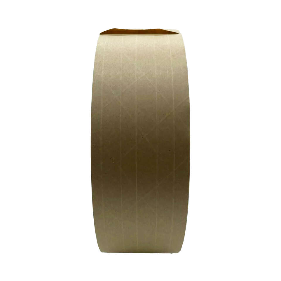 Water Activated Reinforced Kraft Tape 2.83" (72mm) x 1000' - Case of 6 Natural