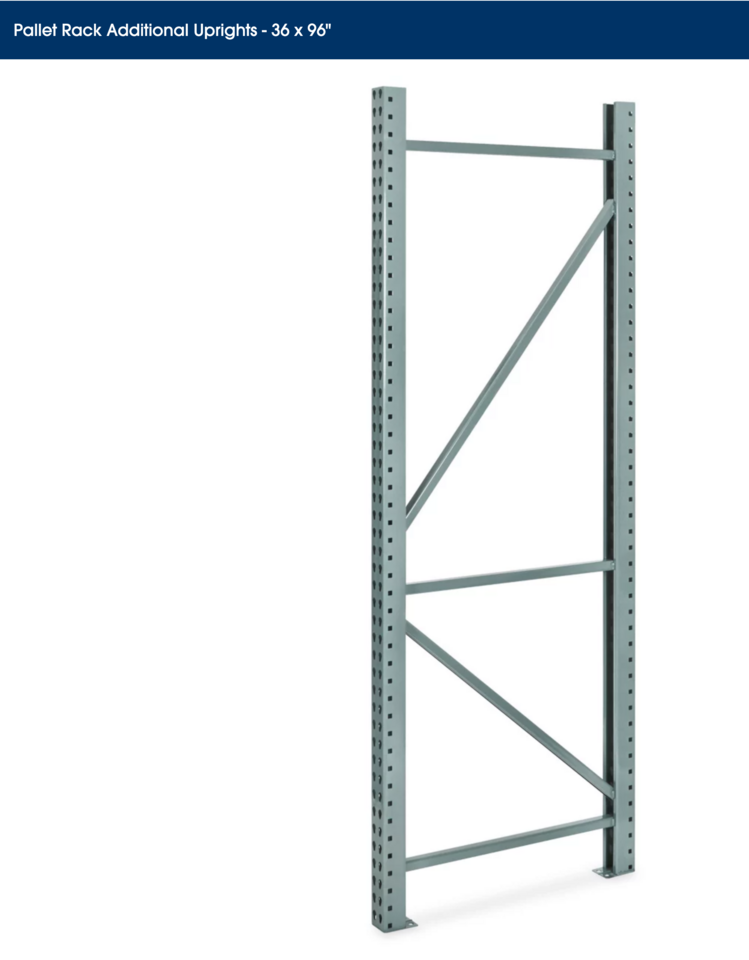 Pallet Rack Upright Frame Tear Drop 36" x 96" - USED
