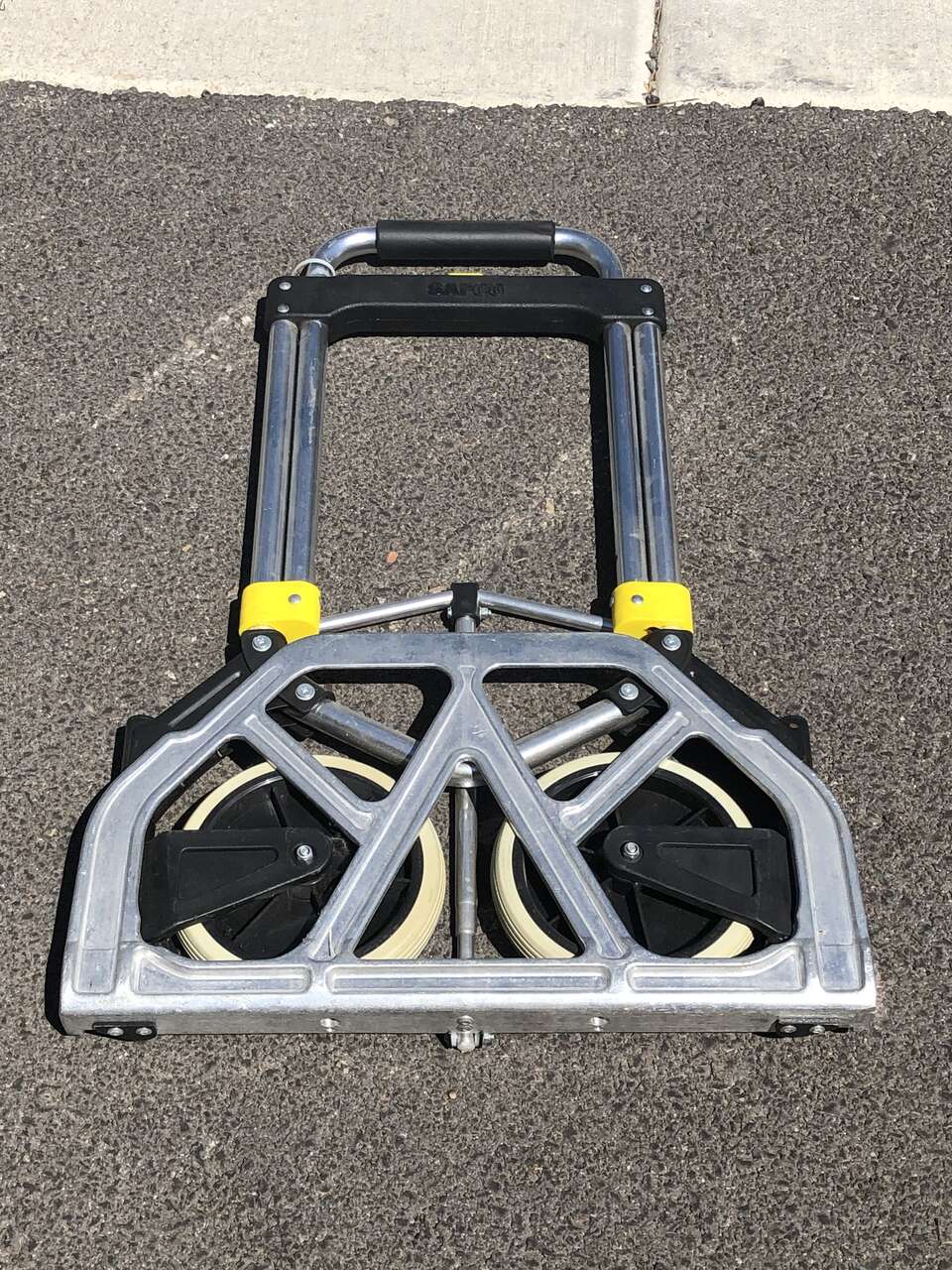 Safco Stow and Go Cart, 110 Lb Capacity, Aluminum