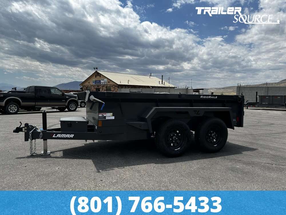 Lamar Mini Dump 5x10 Dump Trailer 18" Sides 10K Slide Out Ramps