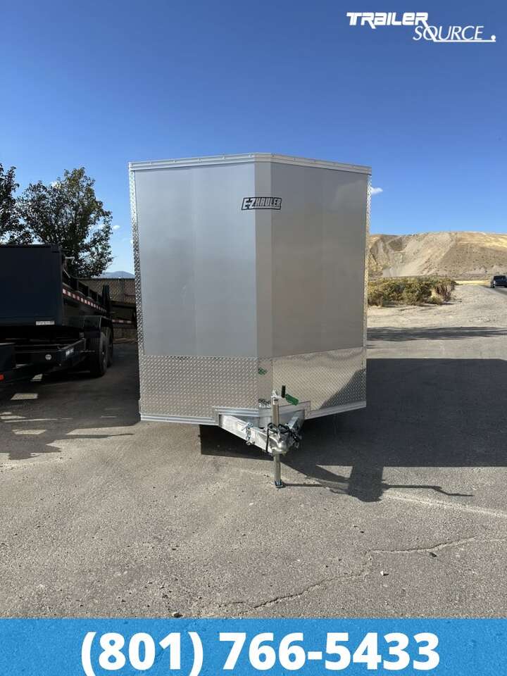 2025 Alcom EZ Hauler Aluminum Frame 7.5x16 Enclosed Cargo Trailer 7'0" Interior Ramp Door, RV Door, Screwless Exterior