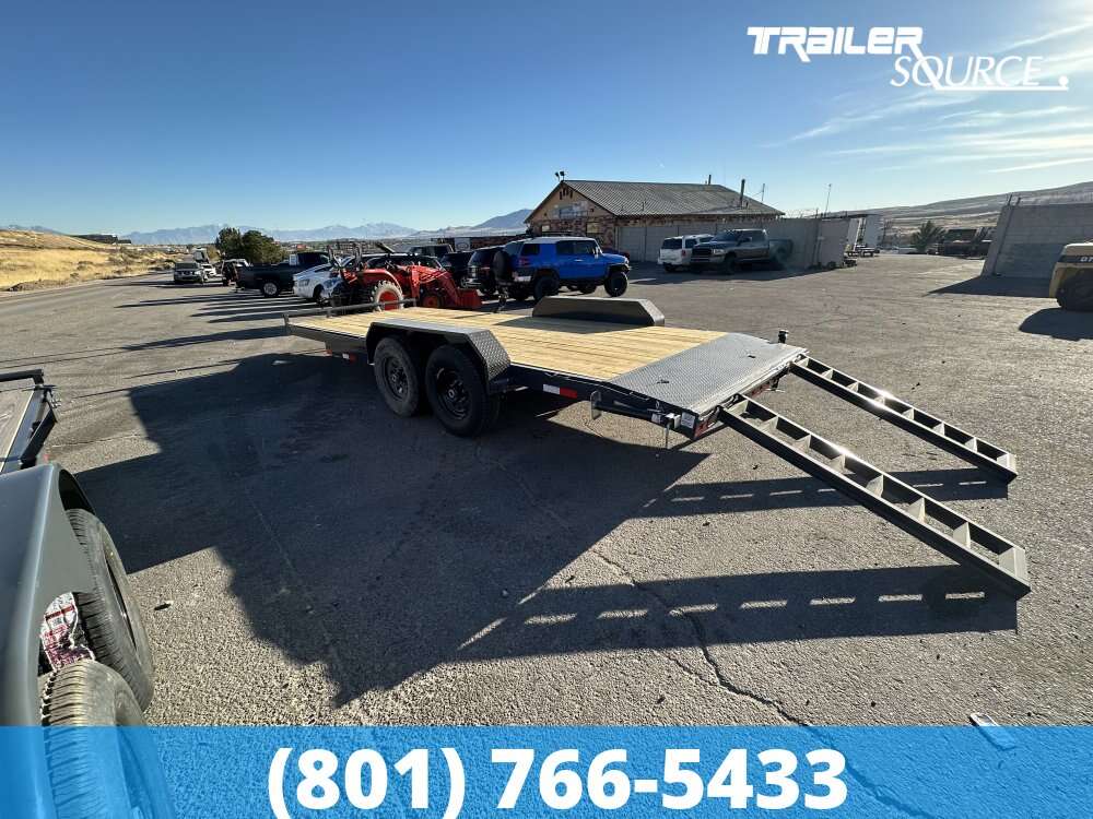 2025 Lamar H6 18' 14K Bumper Trailer Dovetail, Removable Fenders, Rub Rail, Slide Out Ramps, Spare Mount