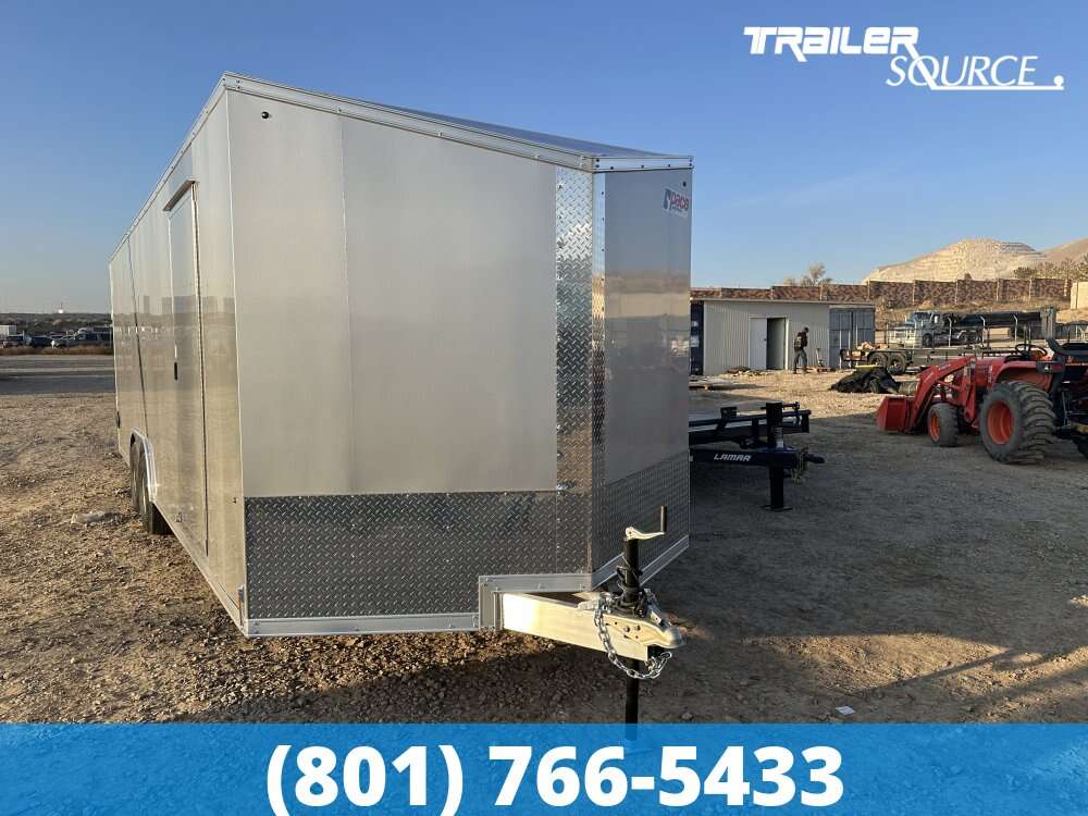 2025 Pace American Elite Aluminum 8.5x24 Enclosed Cargo Trailer 10K D-Rings, Dovetail, Ramp Door, Ramp Extension, Rear Spoiler