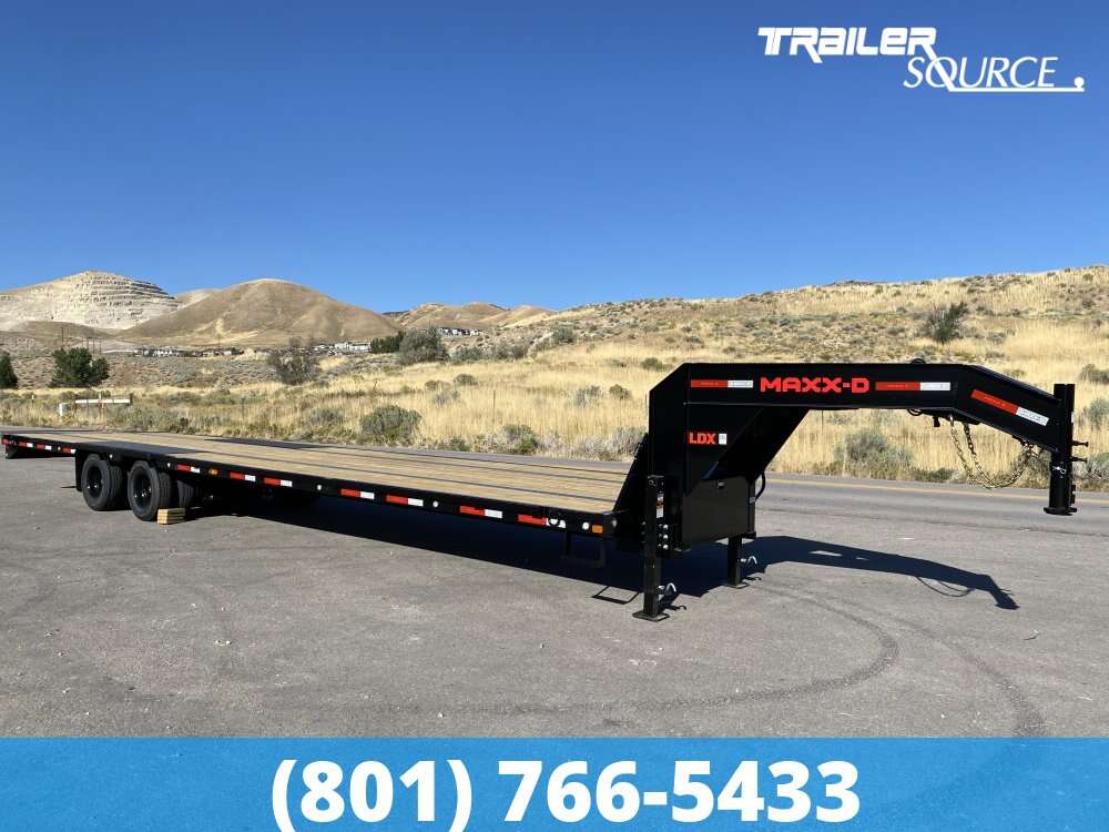 2025 Maxx-D LDX 36' 22K Gooseneck Trailer Dual Jacks, Gooseneck, Hydraulic Disc Brakes, Slide Out Ramps