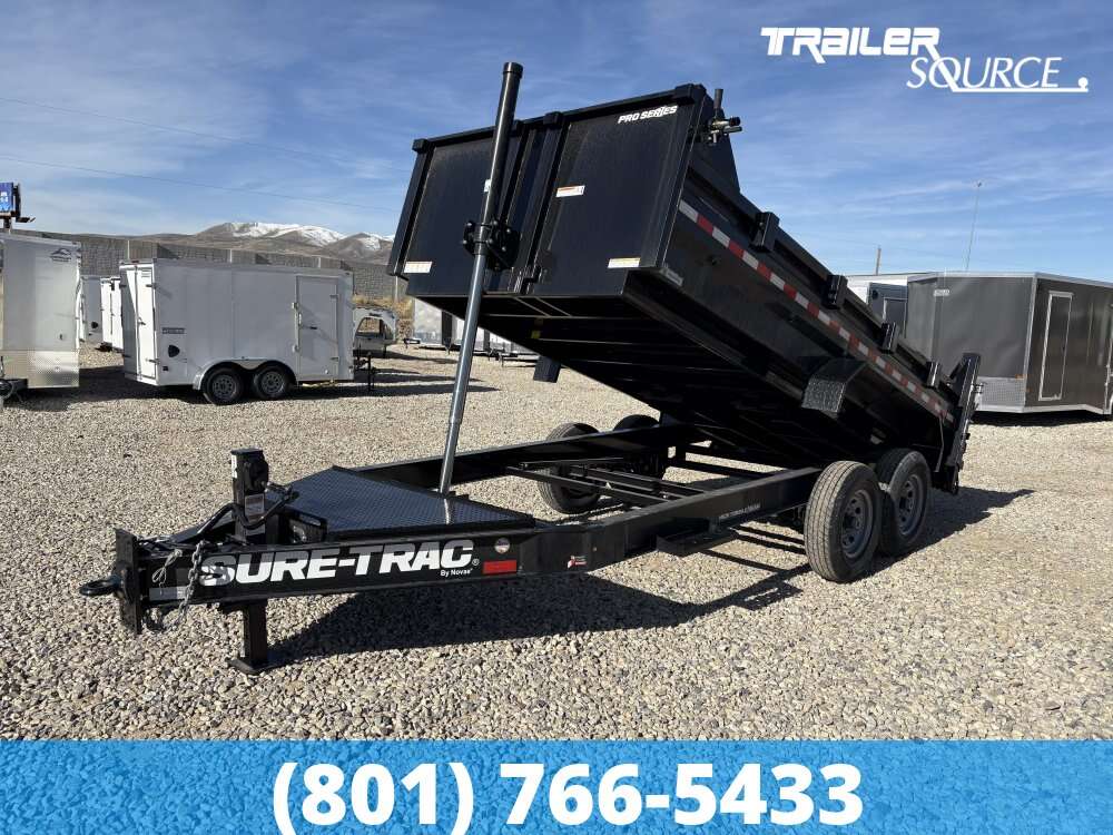 7x14 Sure-Trac Dump Dump Trailer - 24" Sides - 15K GVWR