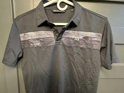 Boys Travis Mathew polo collared shirt, Black, L