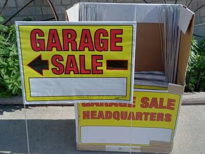 New High Quality Garage/Yard Sale Signs with Metal Poles.